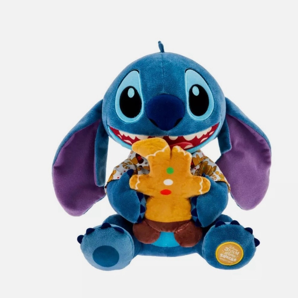 DISNEY ADORABLE STITCH ATTACKS
SNACKS PLUSH - GINGERBREAD
OFFICIAL BRAND NEW 11"